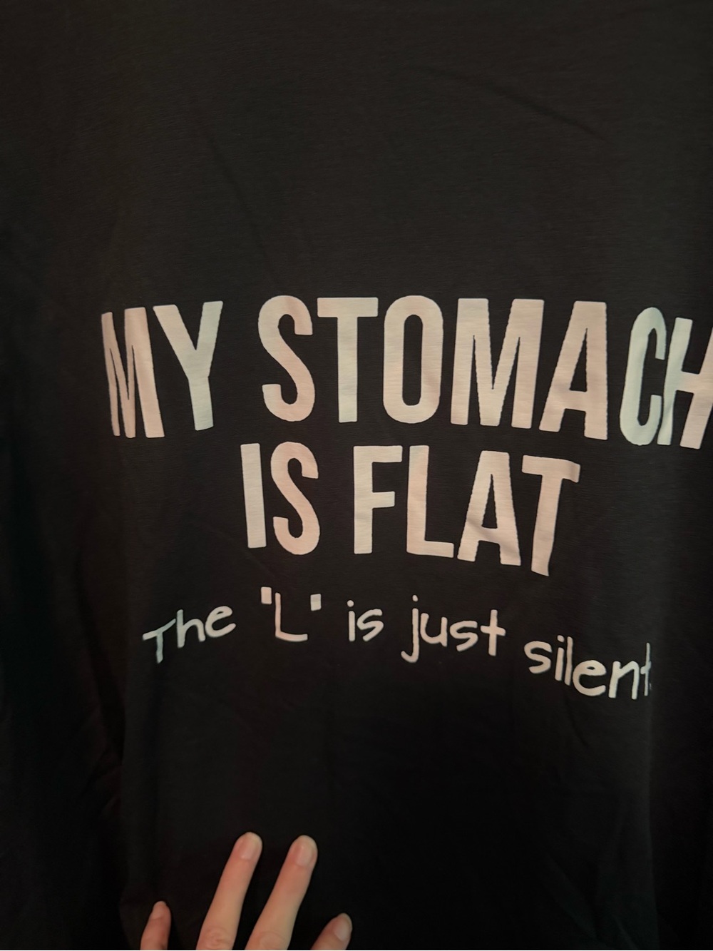 Graphic Short Sleeve Tee - Black with White Text